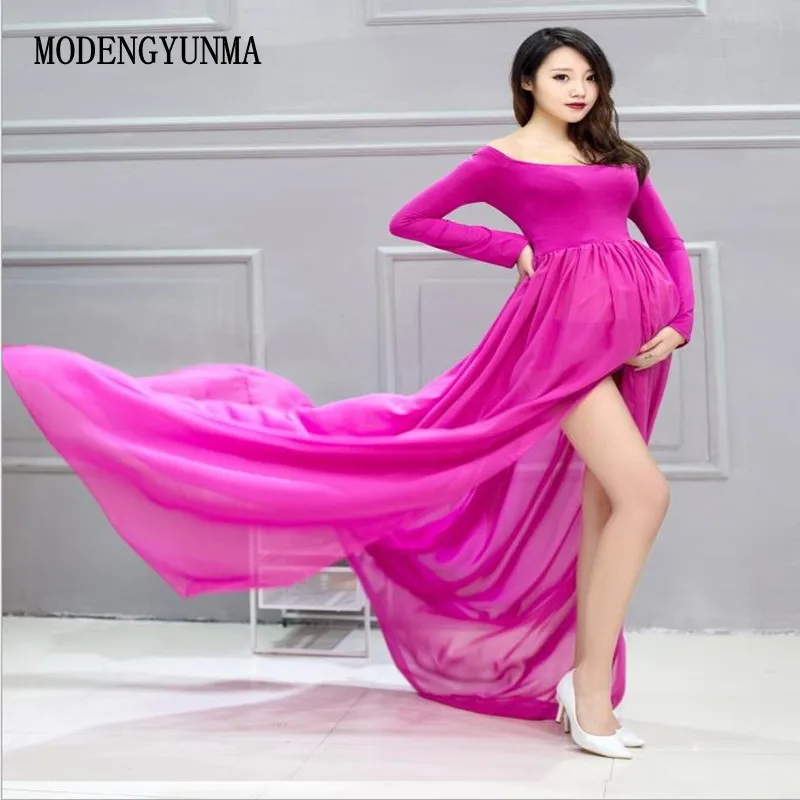 MODENGYUNMA платья для беременных фотографии реквизит макси платья для беременных с открытыми плечами сексуальная одежда для беременных