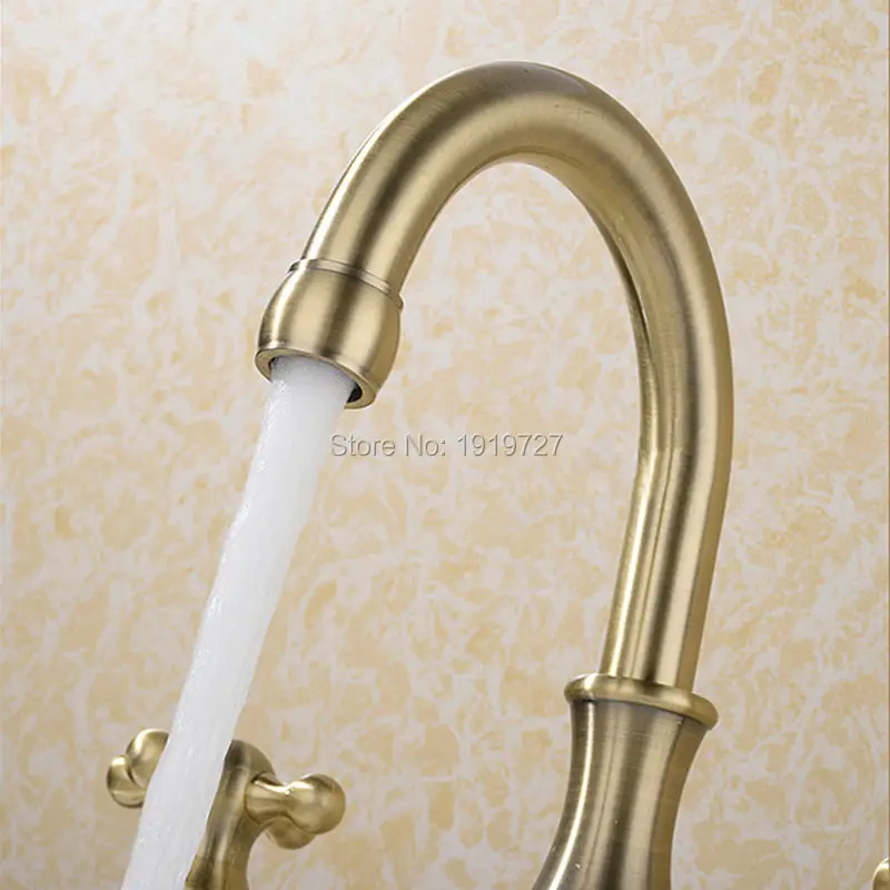 عالية الجودة 100% الصلبة براس 2 الصليب مقبض انتشار ثلاثة ثقوب 3 قطعة بالوعة الحمام الحنفية سطح جبل الغرور خلاط الصنبور