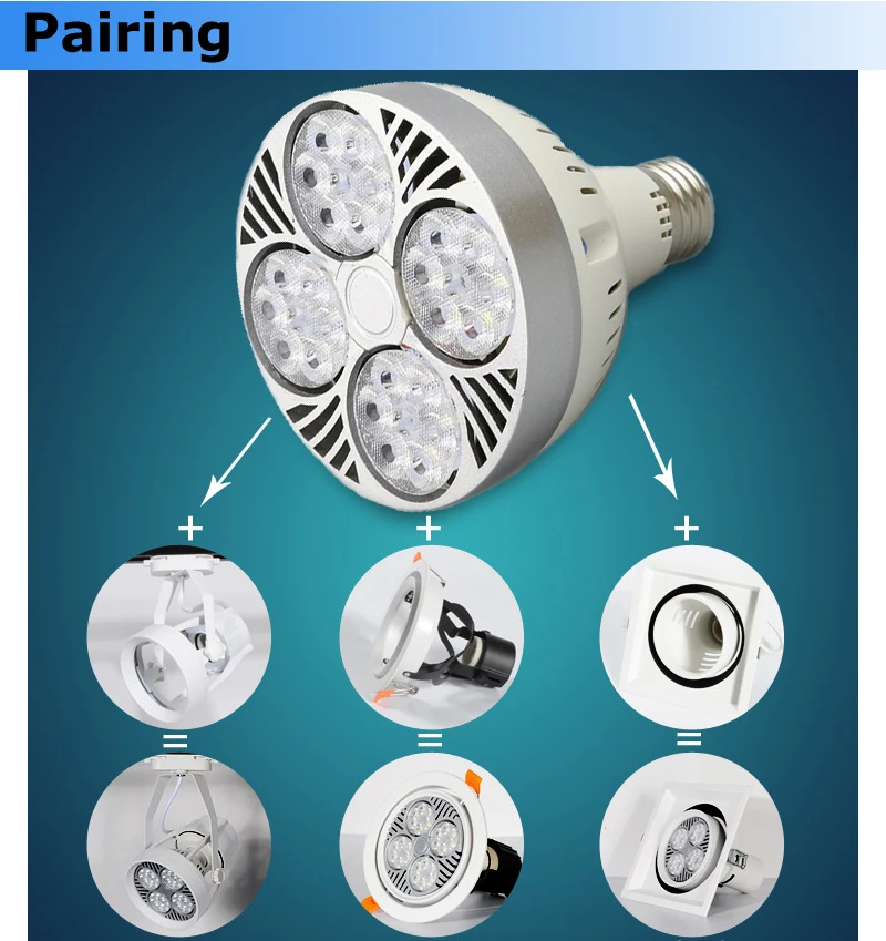 35W LED PAR30 Par Light E27 Lamp AC220V Jewelry Store Showroom Clothing Store Shooting Bulb (9)