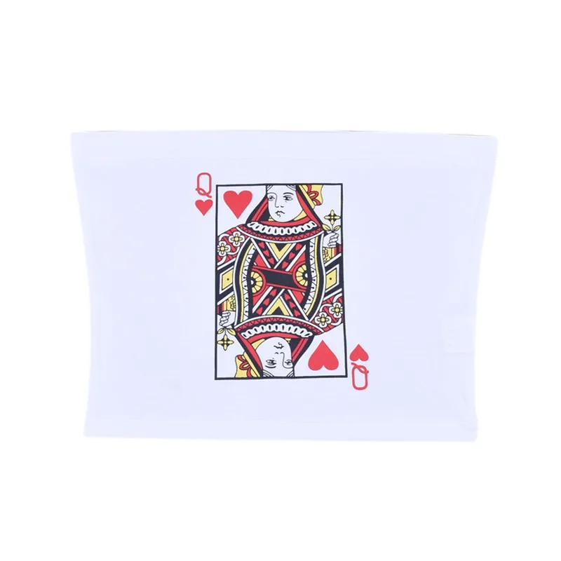 New Women Playing Card Printed Tube Tops Tight Sexy Strapless Off Shoulder Crop Tops White Stretch Tube Top Women Streetwear H8 New Women Playing Card Printed Tube Tops Tight Sexy Strapless Off Shoulder Crop Tops White Stretch Tube Top Women Streetwear H8