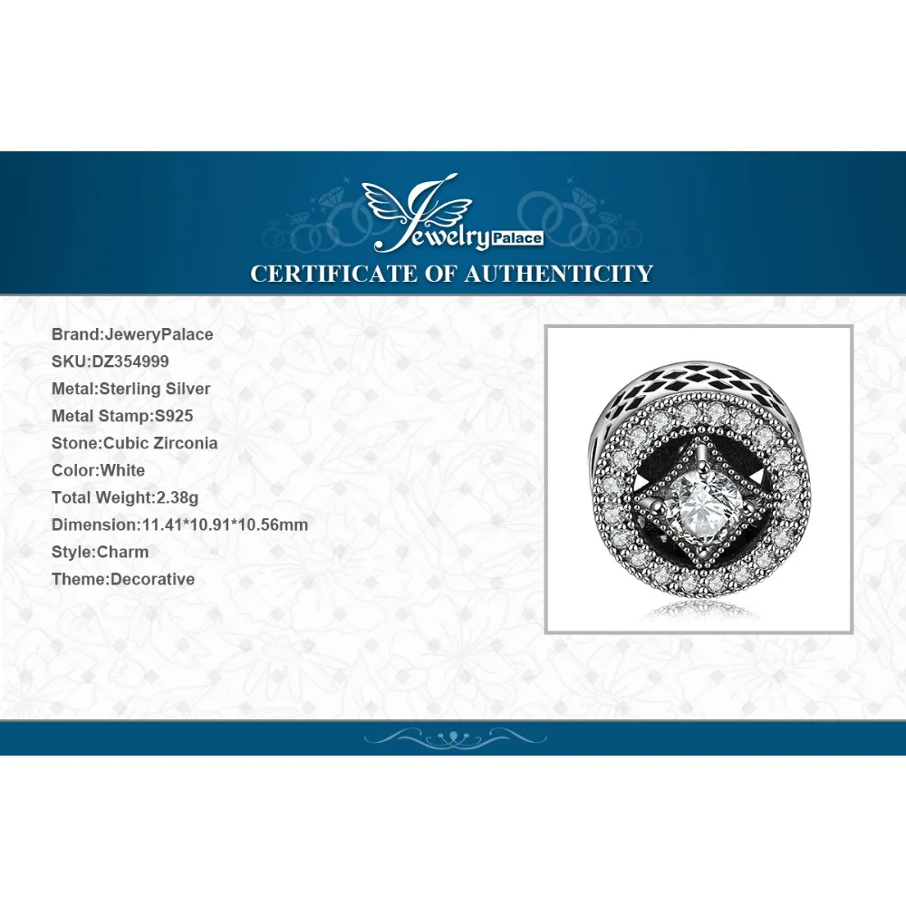  JewelryPalace Invitations 925 Sterling Silver Beads Charms Silver 925 Original For Bracelet Silver 