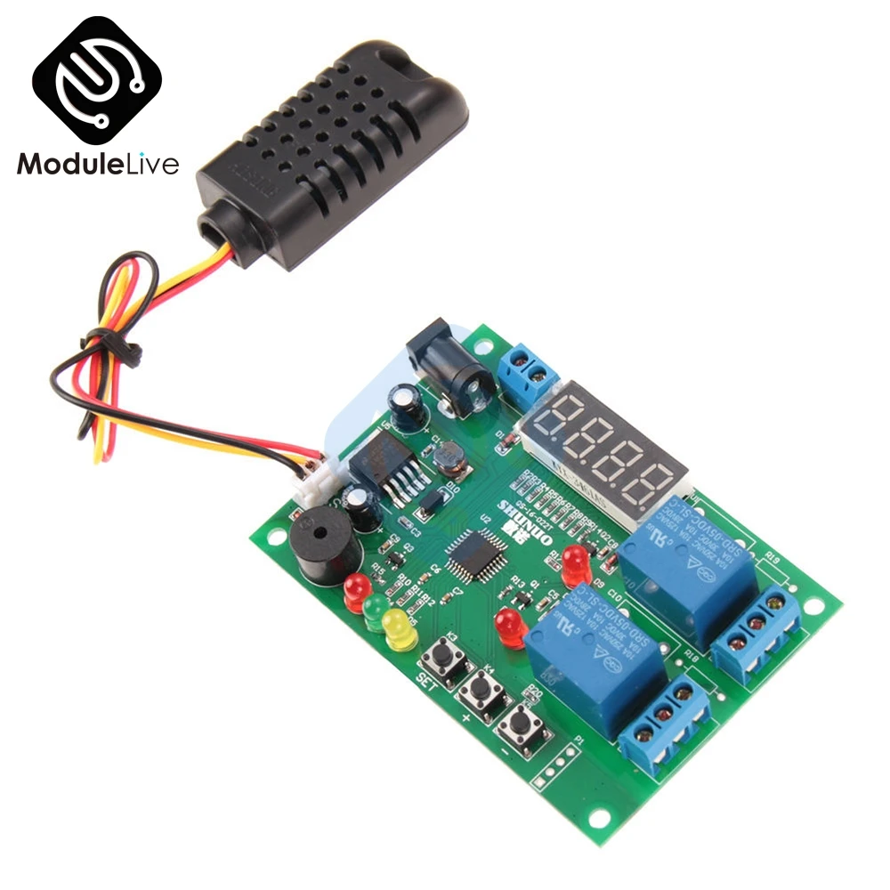 

Digital LED Display Temperature & Humidity Control Board w/ AM2301 Sensor