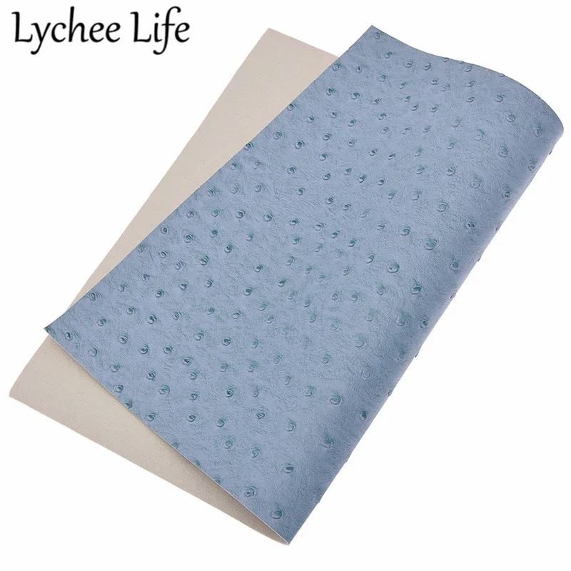 Lychee Life тисненая страусиная кожа ткань A4 ПВХ 29x21 см синтетическая ткань DIY Современная домашняя одежда Текстиль Швейные аксессуары - Цвет: 5