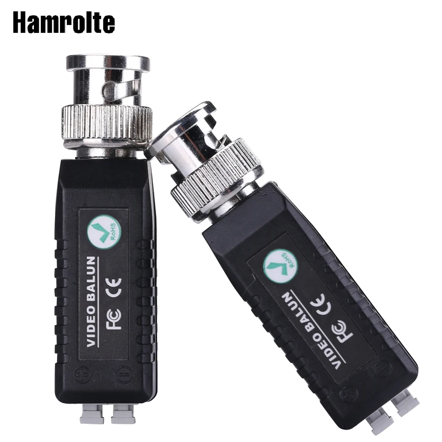 Hamrolte Transceiver Twisted Single Channel Passive Male Connector UTP Video Balun for AHD TVI CVI Analog Camera | Безопасность и
