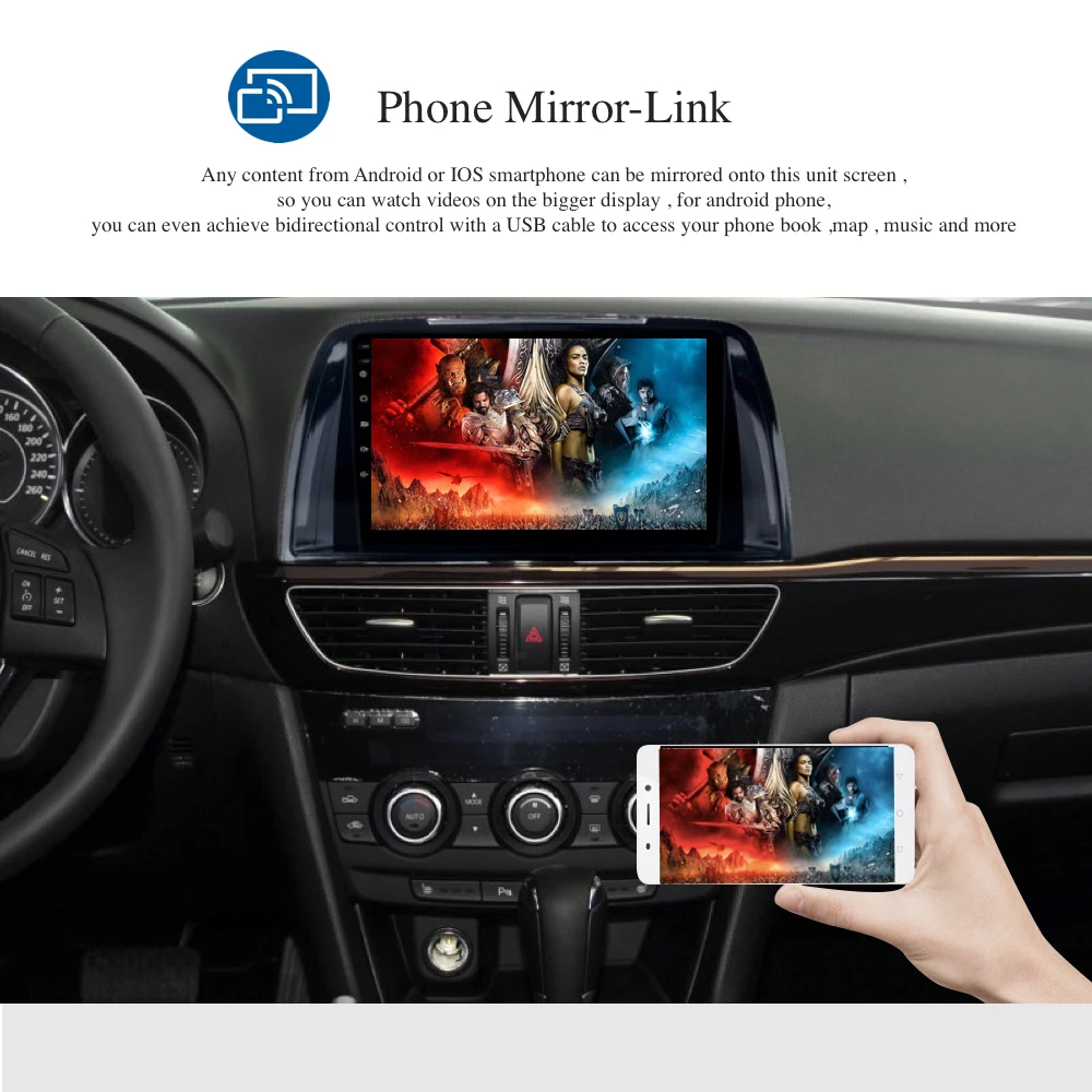 Perfect Android 9.0 Car Radio 2 Din GPS Navi for Mazda 6 Atenza 2013 2014 2015 2016 PX6 DSP 2.5D IPS Screen 4Gb+64Gb HDMI RDS WIFI BT HD 2 Perfect Android 9.0 Car Radio 2 Din GPS Navi for Mazda 6 Atenza 2013 2014 2015 2016 PX6 DSP 2.5D IPS Screen 4Gb+64Gb HDMI RDS WIFI BT HD 2