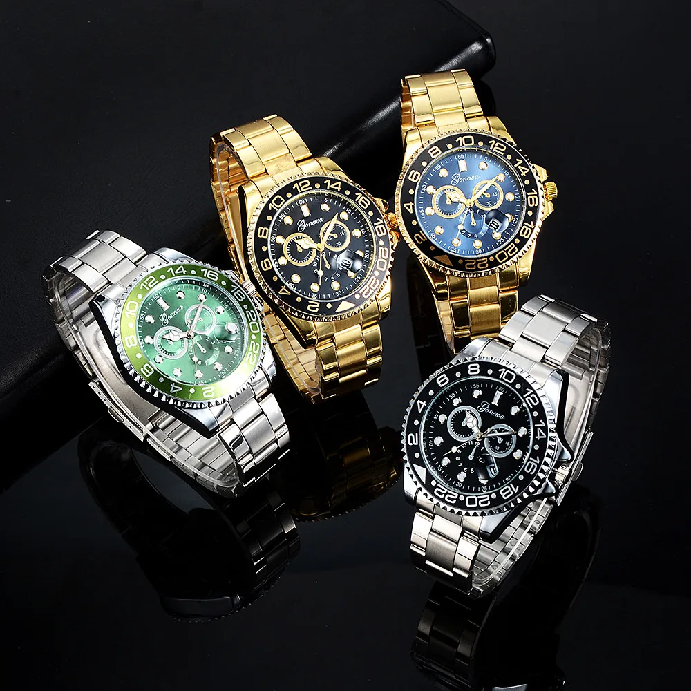 

Famous Brand GONEWA Men Fashion Military Stainless Steel Analog Date Sport Quartz Wrist Watch Relogio Masculino