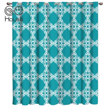 

COCOHouse Bohemia Retro Ethnic Green Window Treatments Curtains Valance Window Curtains Dark Curtain Lights Bathroom Bedroom
