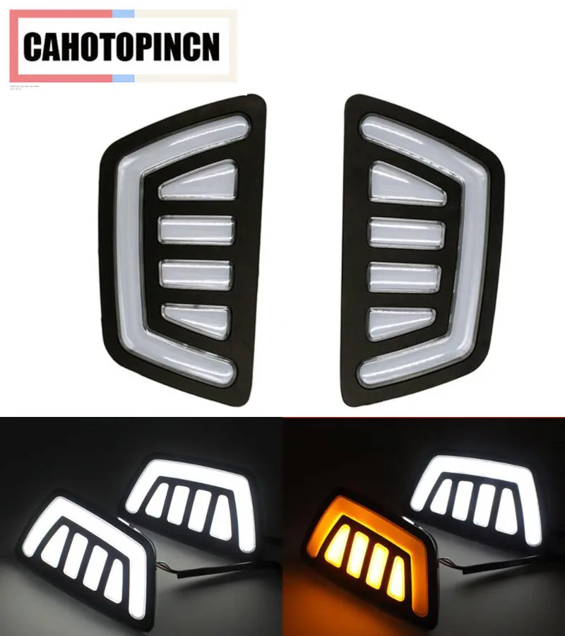 

For Ford Ranger 2012 2013 2014 2015 Waterproof LED DRL Daytime Running Light Daylight fog lamp with Turn Signal style Relay