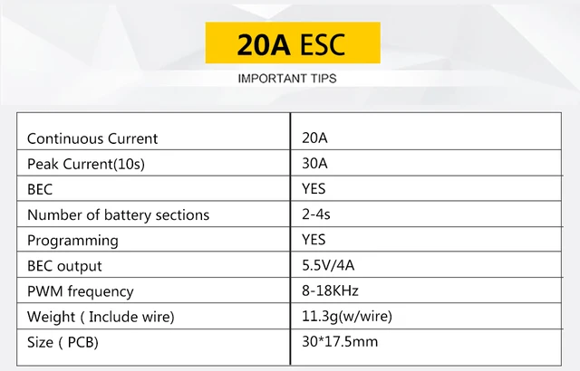 VGOOD Brushless ESC 6A /12A/20A/30/40A/60A/80A/100A /120A 2S