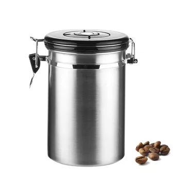 

Coffee Tea Sugar Storage Tanks Sealed Cans Stainless Steel Canisters Kitchen Storage Jars