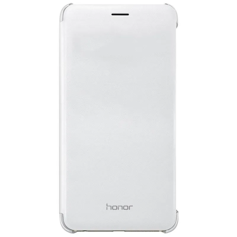 Оригинальный кожаный чехол Huawei Honor 8 lite защитный с окошком для просмотра умный