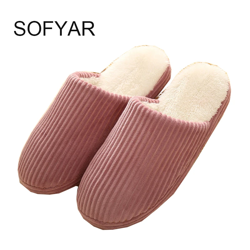 

Winter hot slipper super soft velvet soft bottom wholesale cotton slippers Men's women's warm home floor indoor thick soles