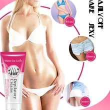 Горячий 60 г водный ледяной Левин Быстрый безболезненный депилятор крем для лица ноги подмышки руки удаление волос крем умеренное увлажнение TSLM2