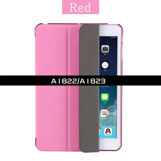 Для iPad Air 2 Air 1 чехол Funda с подставкой ультра тонкий из искусственной кожи+ Силиконовый мягкий чехол для задней панели смарт-чехол для iPad 9,7 /iPad 5 6 - Цвет: For iPad 2017