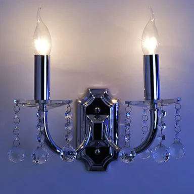 

Arandela De Cristal, Modern Led Crystal Wall Light Lamp With 2 Lights For Home Lighting Wall Sconces Free Shipping