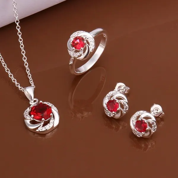 

S572 925 sterling silver jewelry set, fashion jewelry set necklace ring earring /awrajnya gmvapeca
