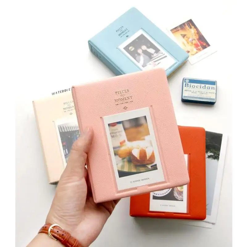 64 кармана ПВХ кейс для альбома для хранения Polaroid фото FujiFilm Instax Mini пленка для кредитных карт банк ID карты цвет случайный