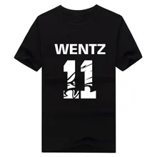 2016 Philadelphia Carson Wentz Men’s T-Shirt Men’s Guitar Cool T Shirt Printed Casual Eagles Tees 100% cotton