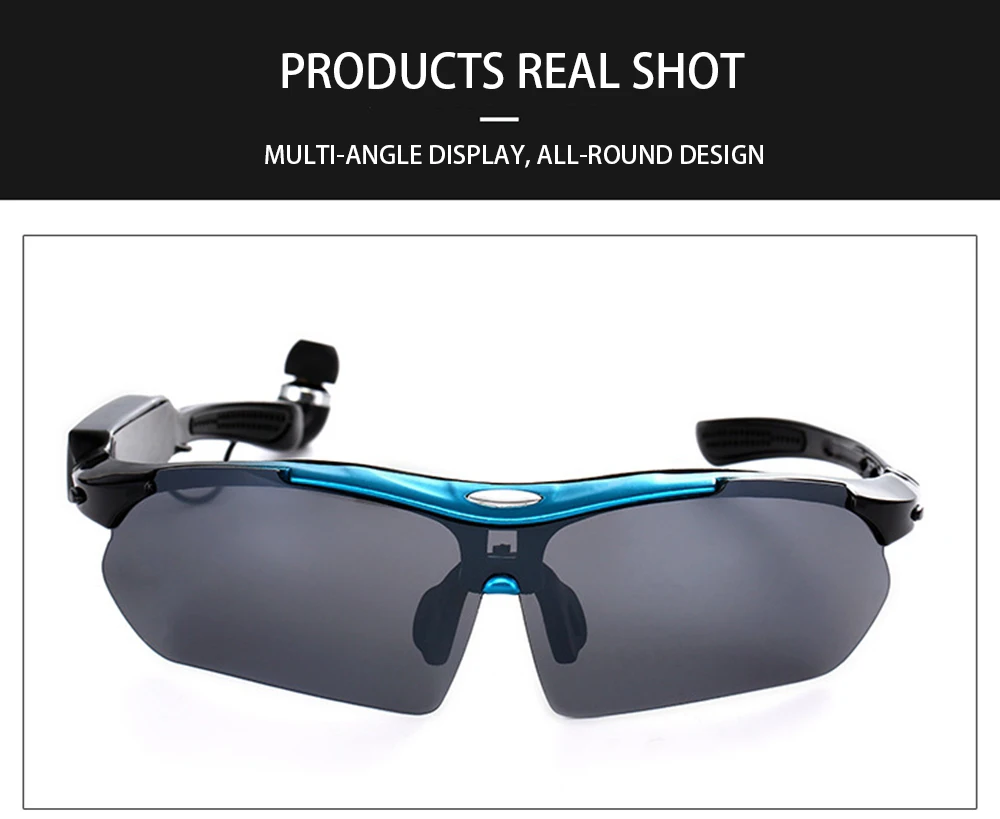 Умные беспроводные велосипедные очки Bluetooth 4,1, пригодные для носки, свободные руки, для телефона, велосипеда, UV400, поляризованные солнцезащитные очки, Сменные линзы для близорукости