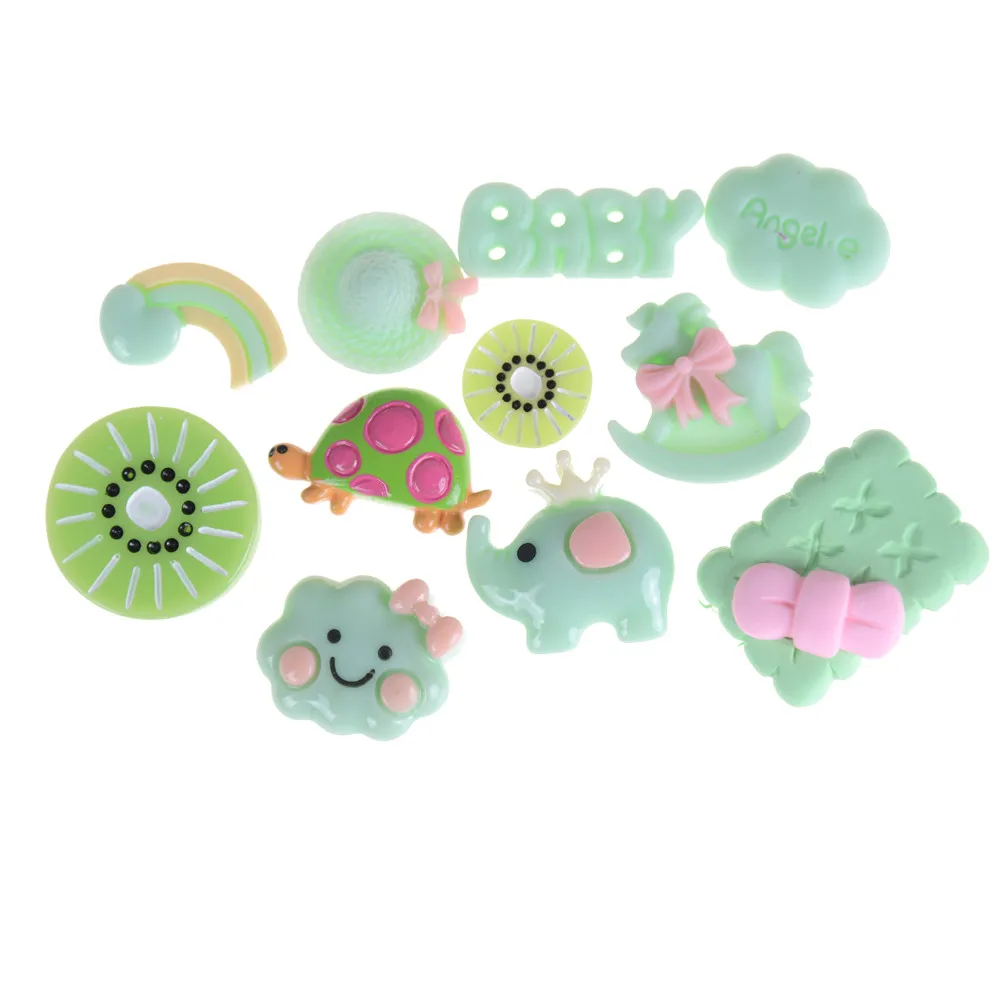 

10Pcs Cute Flatback DIY Resin Sweet Fake Candy Food Cabochon Scrapbooking Embellishment Decorations Crafts Making 0.5-2.5cm