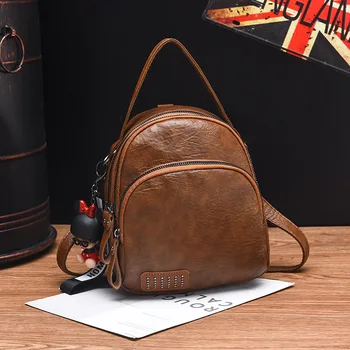 

2018 Korean fashion vintage women's backpack High quality PU leather travel backpacks students school bags mochila feminina