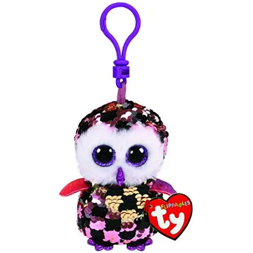 

Ty Flippable Beanie Boos Big Eyes Checks Diamond Plush Keychain Toy Doll White llama Alpaca 4" 10cm
