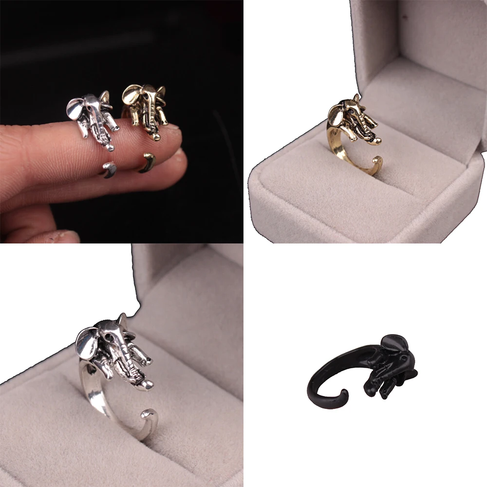Fatpig 2018 Punk Style Animal Ring Elephant Opening Rings for Women Men Opened Wedding Fashion Jewelry New Arrival | Украшения и