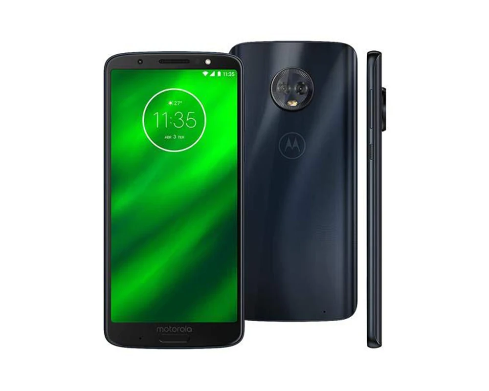 Разблокированный мобильный телефон Motorola MOTO G6 XT1925 с одной sim-картой, четыре ядра, Android 4G LTE, 5,7 дюймов, 12 МП, 3G ram, 32 ГБ rom