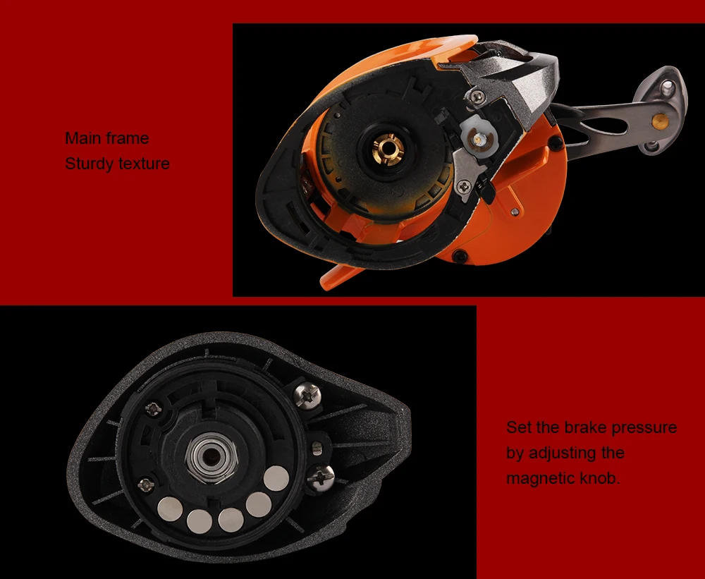 RoseWood GW.CA Right Or Left Baitcasting Reel 9BBs 6.11 Bait Casting Fishing Reel Magnetic Brake And Anti-Explosion Line  (5)