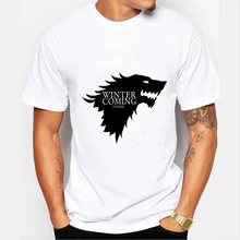 2016 font b Latest b font Winter is Coming Print tee Men Fashion font b Game