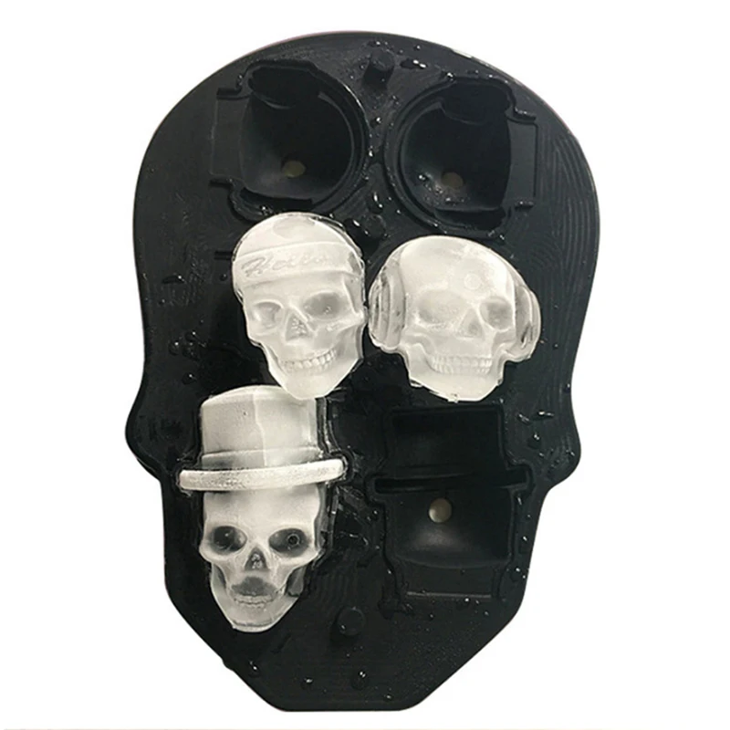1PC 6 Hole Skull Shape 3D Ice Cube Mold Maker Bar Party Silicone Trays DIY Chocolate Sugar Cream Tools 993767 |