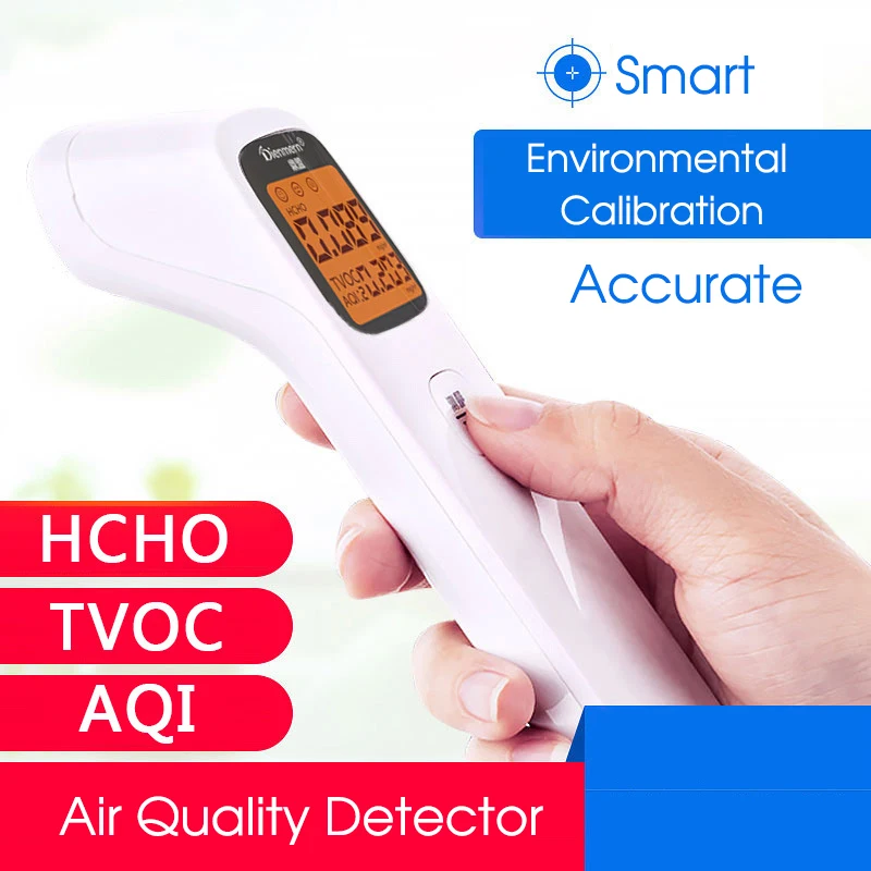 Цифровой детектор качества воздуха 3 в 1 Портативный формальдегида AQI HCHO TVOC