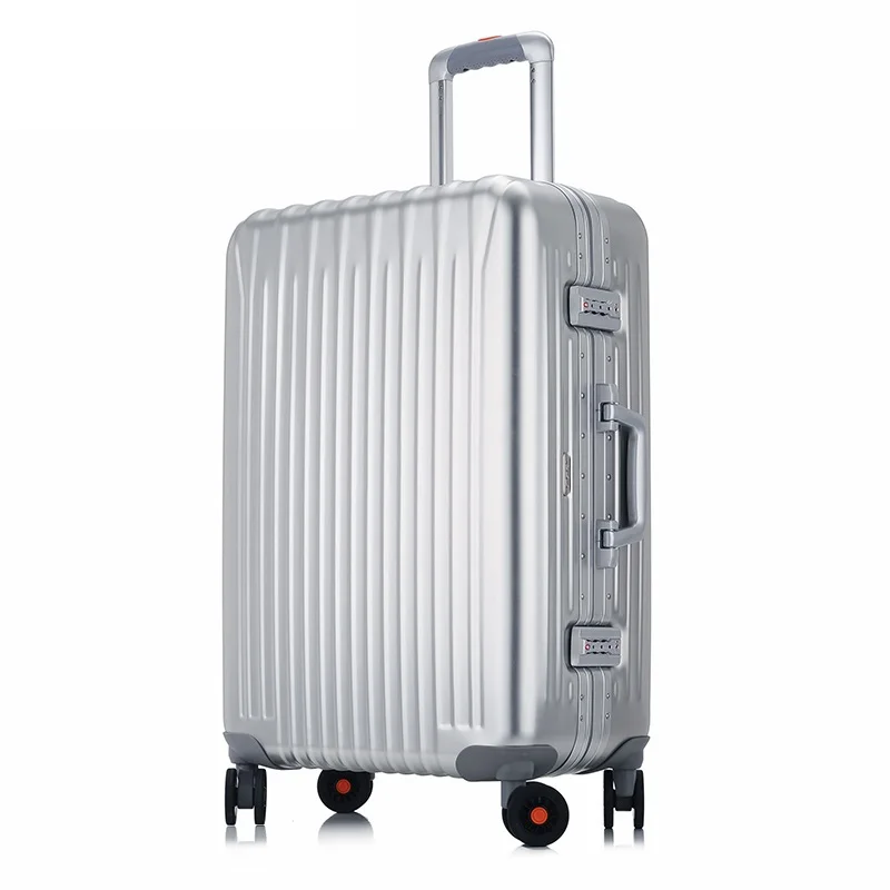Aluminium magnesium alloy trolley luggage metal hard case commercial ...