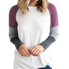 autumn winter women color block 