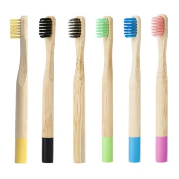 

6pcs Childrens Bamboo Toothbrush Kids Soft Bristle Wooden Tooth Brush Natural Bamboo Handle Oral Care Eco Friendly Tooth Brush
