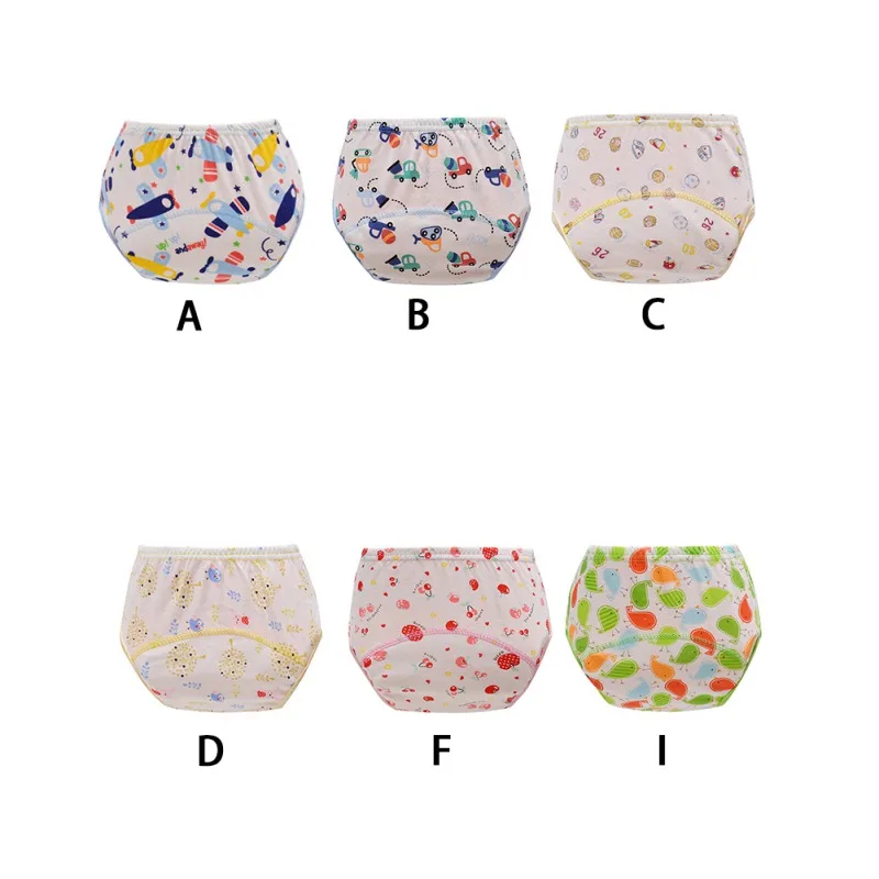 1Pcs Cute Baby Cotton Training Pants Panties Baby Diapers Reusable Nappies Cloth Diaper Washable Infant Children Underwear Nappy