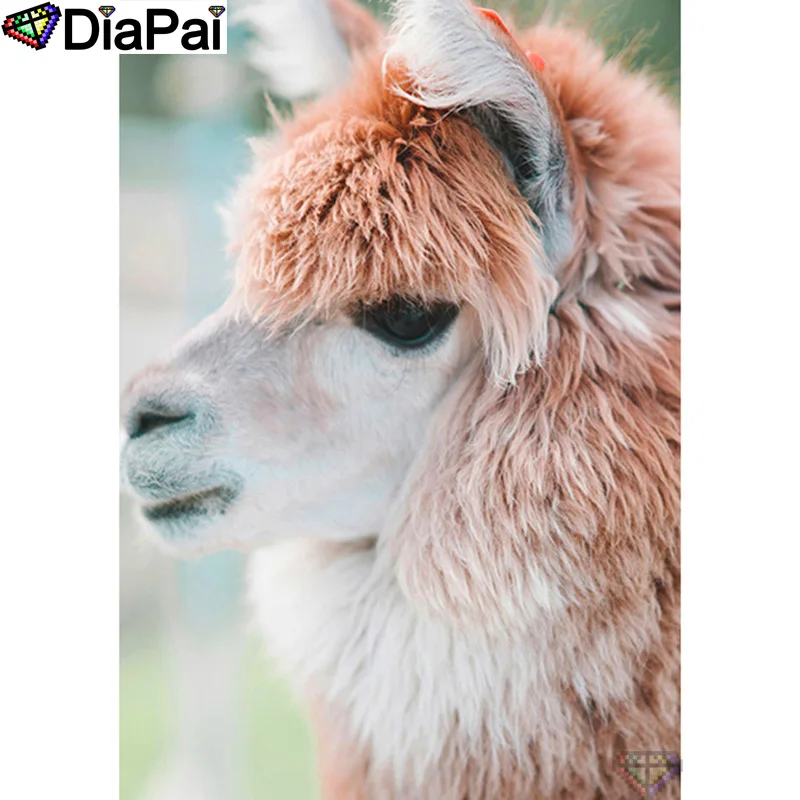 

DIAPAI 100% Full Square/Round Drill 5D DIY Diamond Painting "Animal alpaca" Diamond Embroidery Cross Stitch 3D Decor A19594