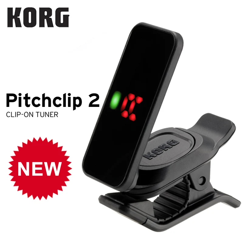 KORG PITCHCLIP PC-1 PC-2 PC1 PC2 ультра портативный низкопрофильный клип-на гитарный тюнер хроматический тюнер-ультра портативный-легко складывается - Цвет: PC2-Black