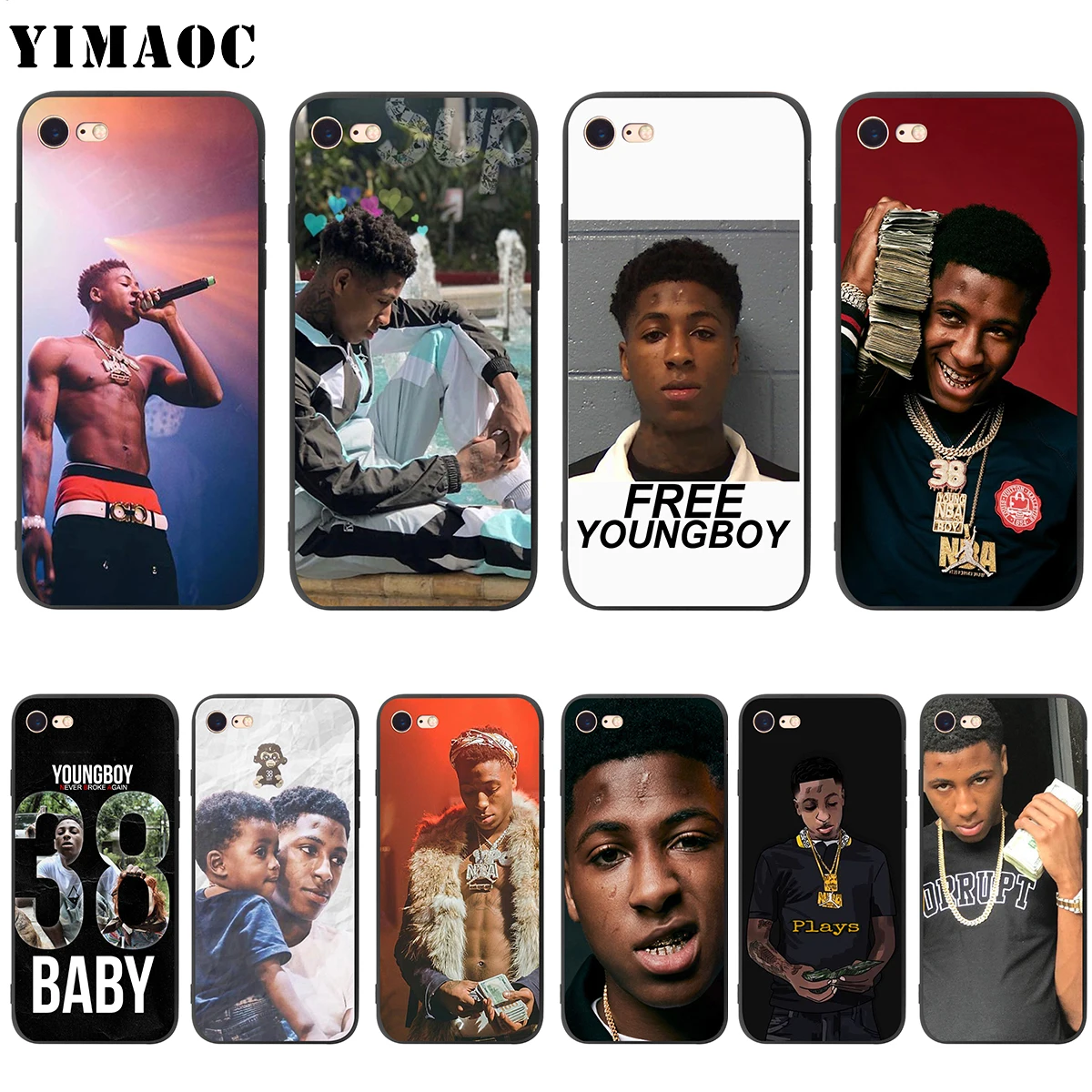 Мягкий силиконовый чехол YIMAOC Youngboy для iPhone 11 Pro XS Max XR X 8 7 6 6S Plus 5 5s se 