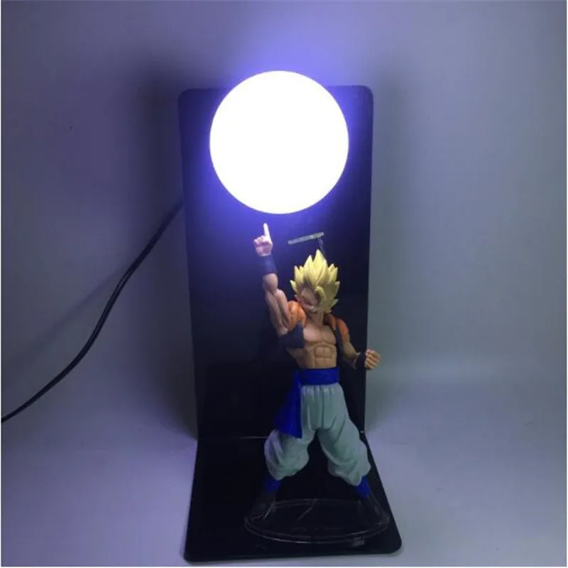 Leedome Dragon Ball Z Son Goku Genki настольная pirit бомба настольная лампа Luminaria светодиодный ночник декоративная комната освещение праздничный светодиодный - Цвет абажура: White Lighting