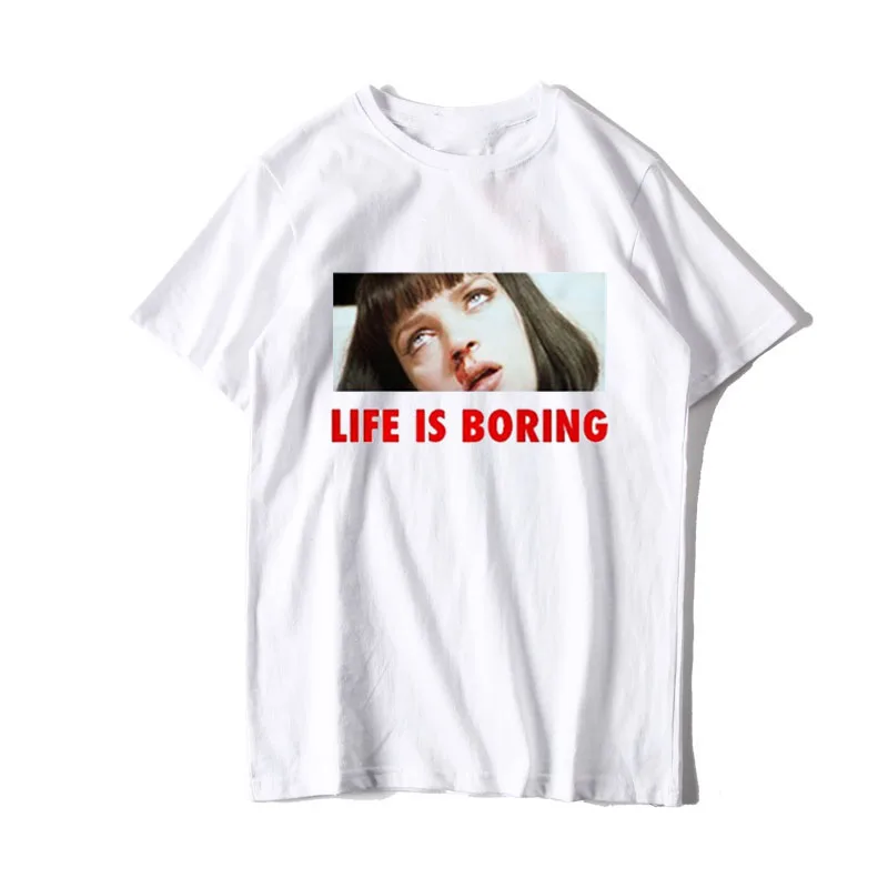 Life Is Boring/футболки и рубашки для мальчиков белая модная футболка мужская с