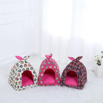 

New Pet Products Owl Print Canvas Removable Dog Teddy VIP pets