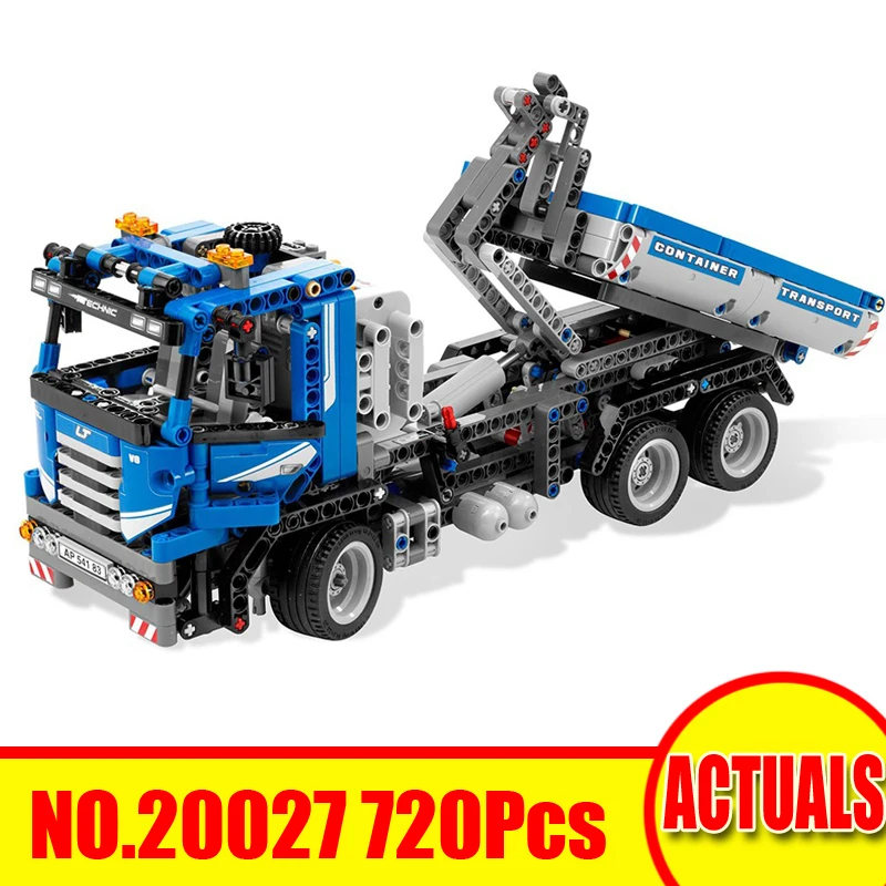 

720Pcs 20027 Lepin Technic Figures Container Truck Model Kits Building Blocks Bricks Sets Toys For Children Compatible With 8052