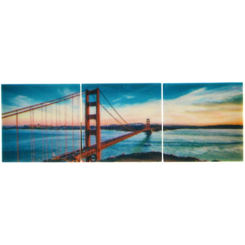 

5 sets 2*2 Tiles Printed Golden Gate Bridge Picture MOC Bricks Parts Building Blocks Toys for Children