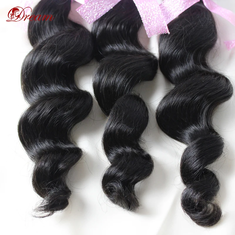 

Grade 7A Brazilian Virgin Hair Loose Wave 3Pcs Lot Dream Hair Products  Virgin Loose Wave Human Hair Brazilian Hair Weaving