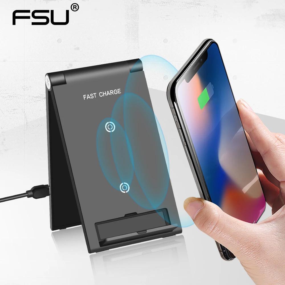 

FSU Wireless Charger for iphone x 8 plus Samsung Galaxy S8 + S9+ S7 S6 Edge Nexus 4/5/6 Lumia820 920 support 10W