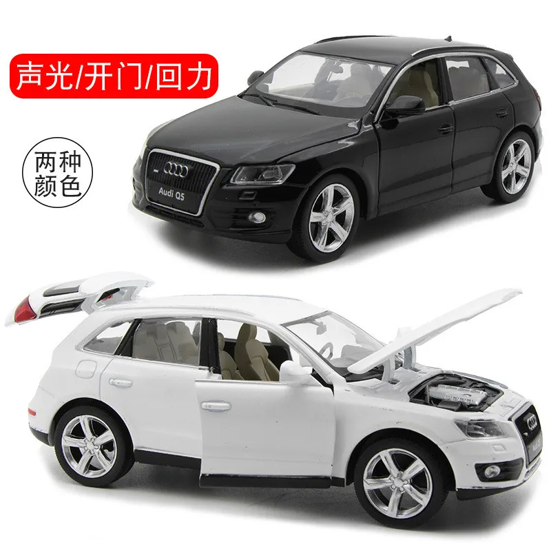 

High simulation 1:32 Q5 Alloy Pull Back Toy Car Model Musical Flashing FFour Open The Doors Diecast Metal For Kids Toys