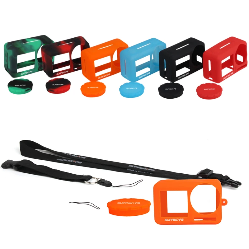 

DJI OSMO Action Silicone Protective Cover with Lanyard Multi-color Protection Cases for DJI OSMO Action Accessorie