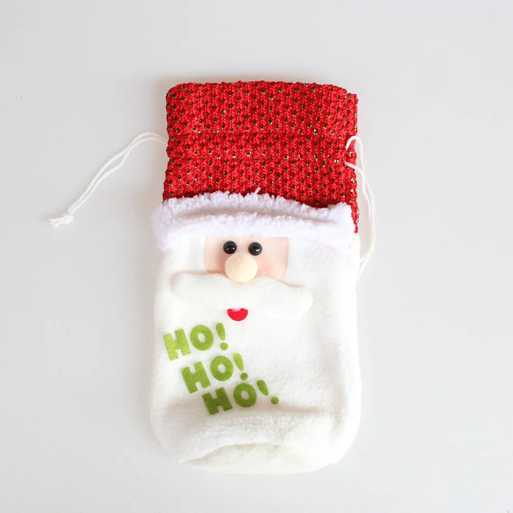 Christmas Santa Claus Red Wine Bottle Cover Bags Decoration Home Party Decor cooler W301030 | Дом и сад
