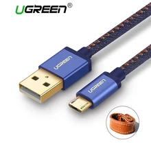 Ugreen Denim Micro USB Cable Fast Charger Data Cable Braided USB Cable Mobile Phone USB Charger